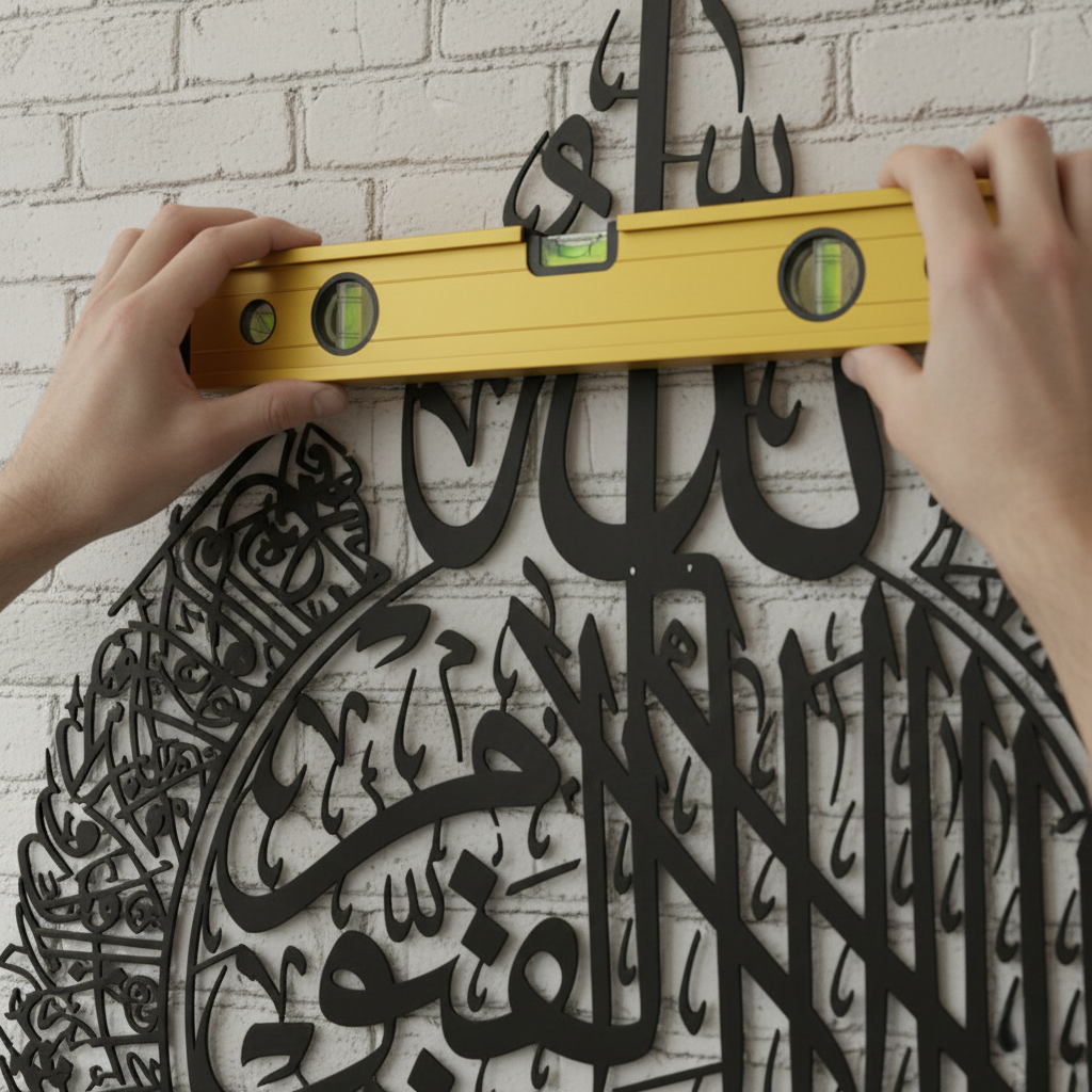 Ayatul Kursi Steel Metal Islamic Wall Art - Multicolor - Global Wall Art