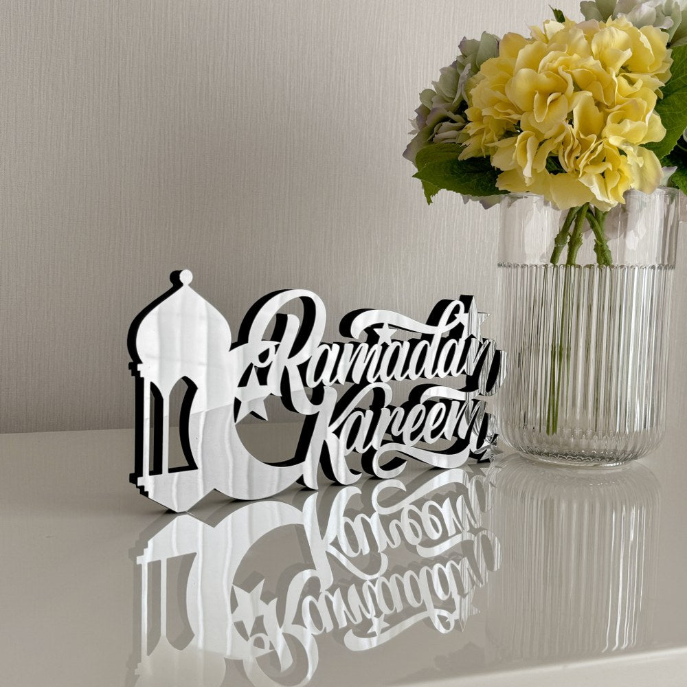 Beautiful Ramadan Kareem English Calligraphy - Perfect Islamic Gift Table Art - Global Wall Art