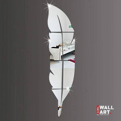 3D Leaf Acrylic Mirror Wall Decor Stickers