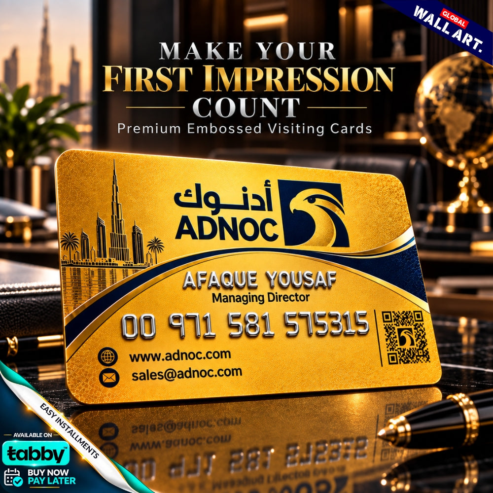 Premium Embossed Visiting Cards – Luxury 3D Raised Finish | Custom Business Cards