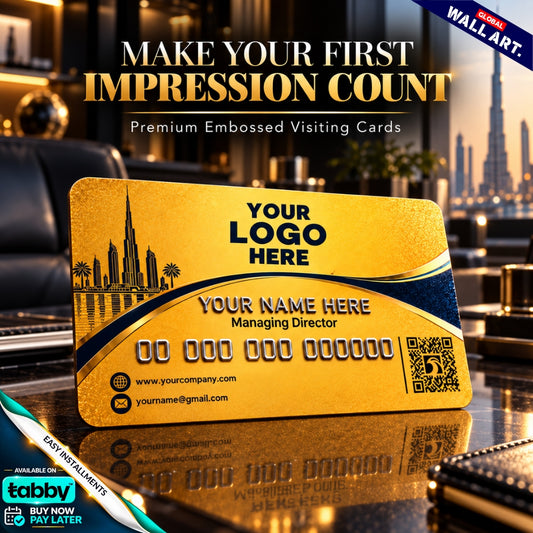 Premium Embossed Visiting Cards – Luxury 3D Raised Finish | Custom Business Cards