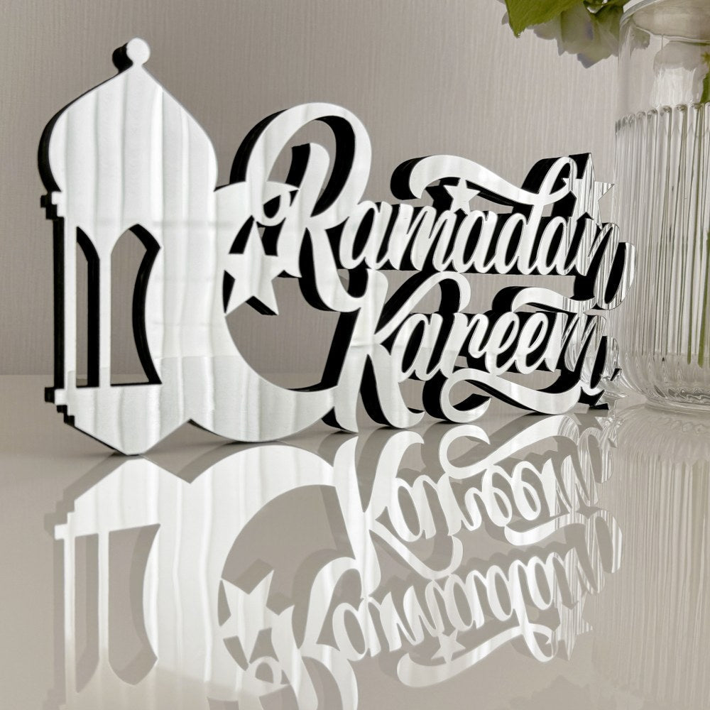 Beautiful Ramadan Kareem English Calligraphy - Perfect Islamic Gift Table Art - Global Wall Art