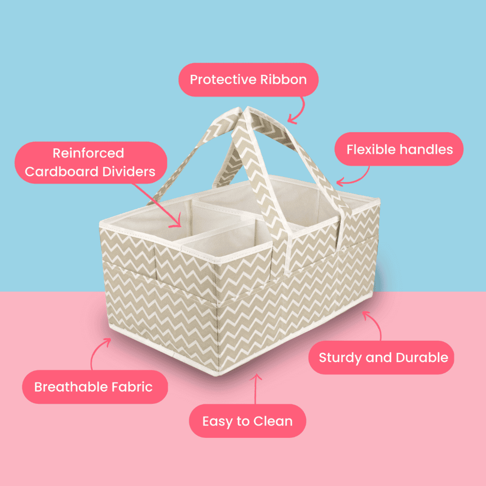 Baby Diaper Caddy Organizer, Nursery Storage Basket Bin Car Bag Portable Diaper Organizer Caddy - Global Wall Art