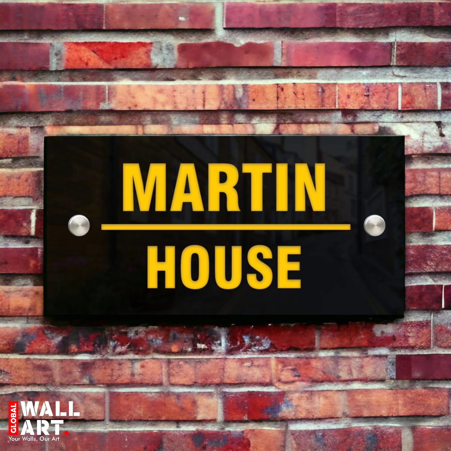 Customizable Acrylic House Name Plate With Accessories-