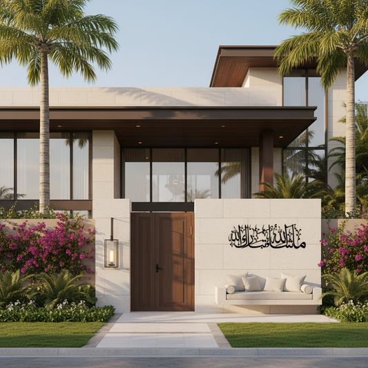 Mashallah Tabarakallah Metal Islamic Wall Art