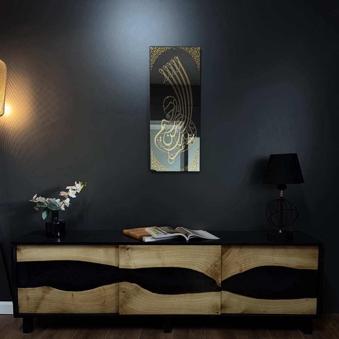 Tempered Glass Arabic Wall Decor for Muslim Home