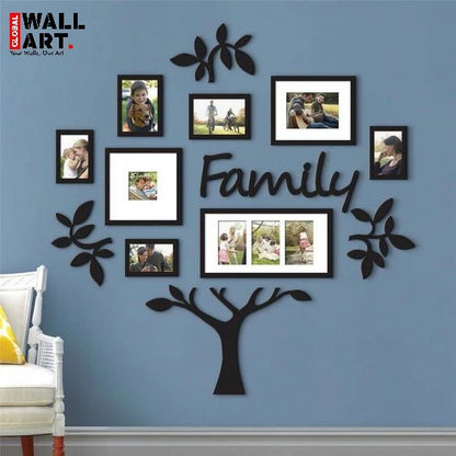 Wooden Family Tree With Photo Frame Modern Wall Art 