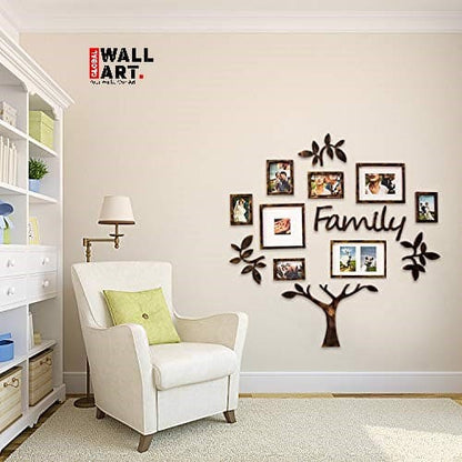 Wooden Family Tree With Photo Frame Modern Wall Art 