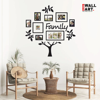 Wooden Family Tree With Photo Frame Modern Wall Art 