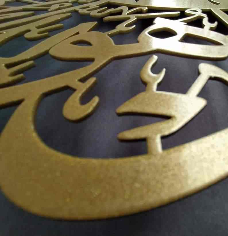 Bismillah Key Holder with Latin Calligraphy: Stylish Wall Art Decor - Global Wall Art