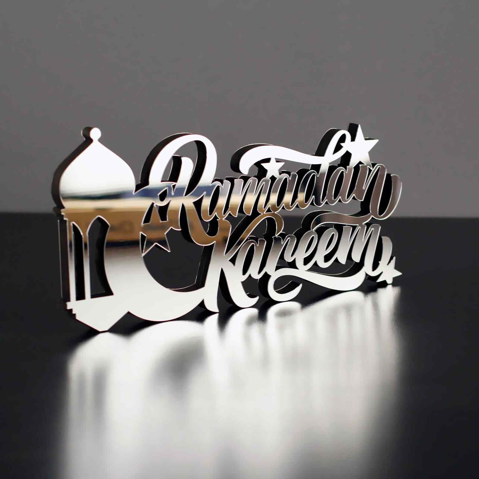 Beautiful Ramadan Kareem English Calligraphy - Perfect Islamic Gift Table Art - Global Wall Art