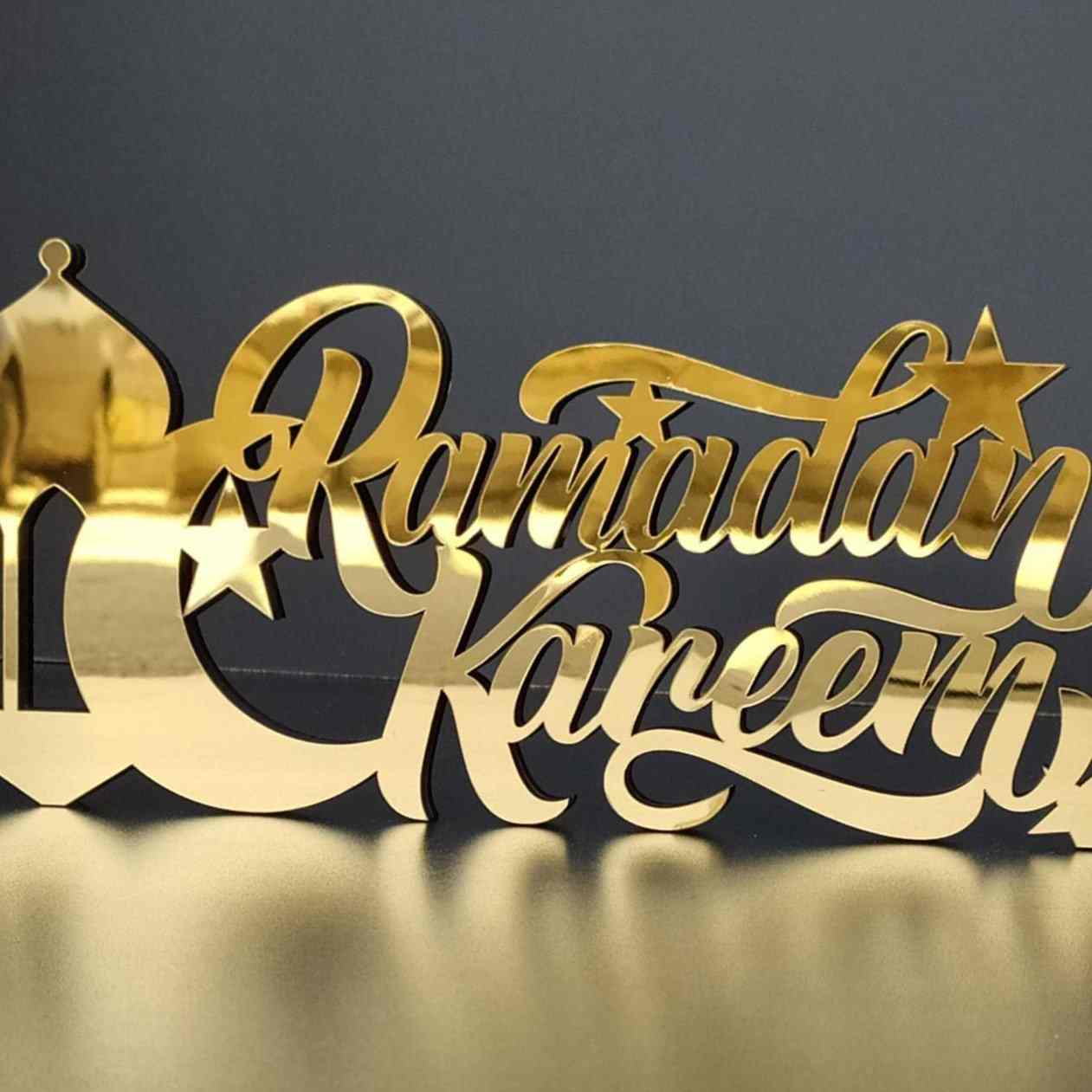 Beautiful Ramadan Kareem English Calligraphy - Perfect Islamic Gift Table Art - Global Wall Art