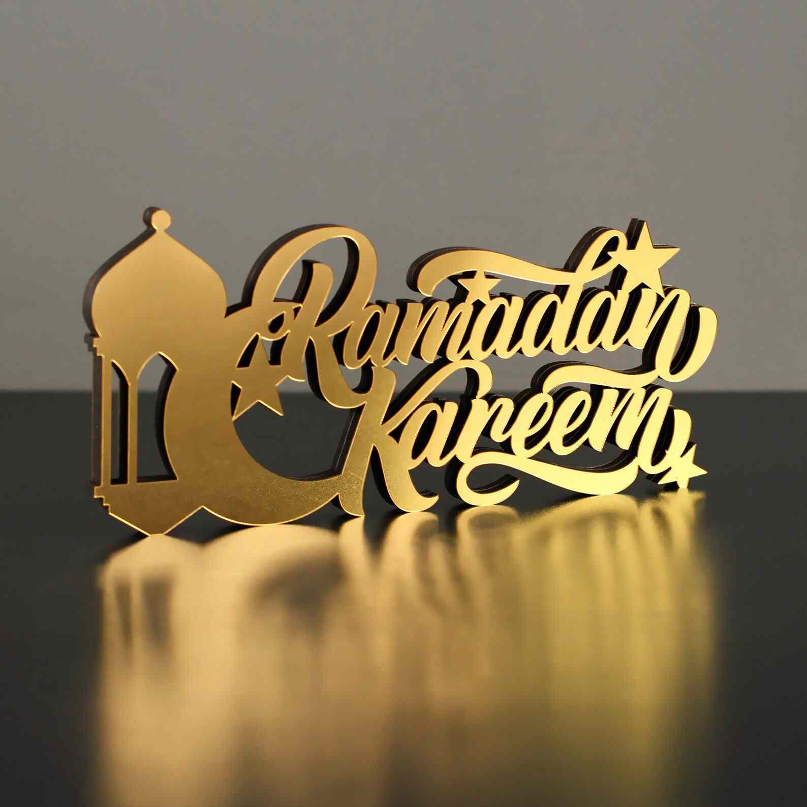 Beautiful Ramadan Kareem English Calligraphy - Perfect Islamic Gift Table Art - Global Wall Art