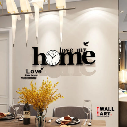 love my home Wooden Wall Clock